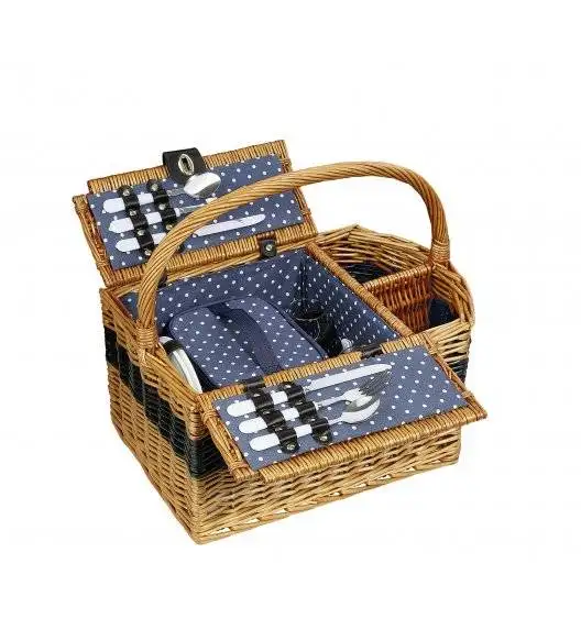 CILIO CERNOBBIO Kosz piknikowy dla 2 osób z wyposażeniem / wiklina