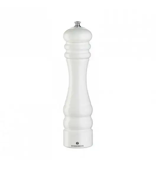 ZASSENHAUS Młynek do soli BERLIN ⌀ 6,0 x 24 cm, biały / FreeForm