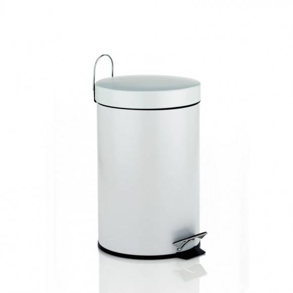 KELA Kosz na śmieci otwierany pedałem LINDA biały 3,0 l / FreeForm