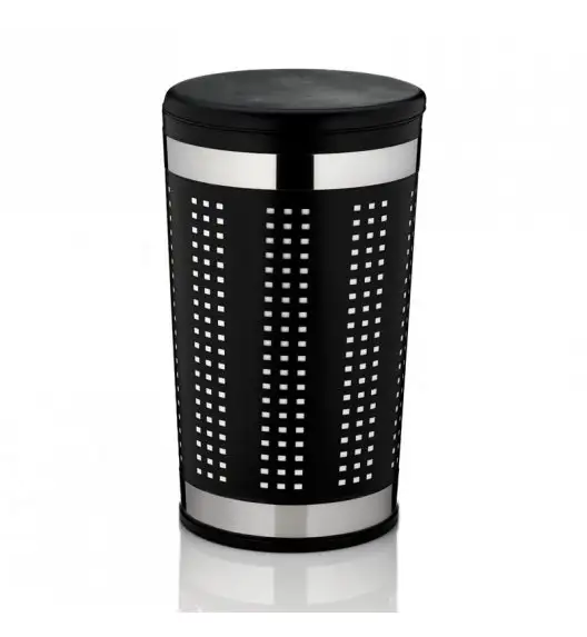 KELA Stalowy kosz na pranie / taboret SEVILLA czarny / FreeForm