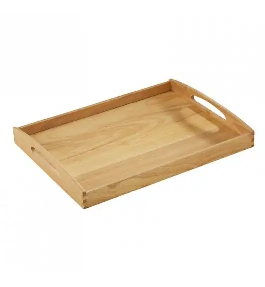 Drewniana taca do serwowania Zassenhaus wykonana z drewna kauczukowego 53x41 cm.