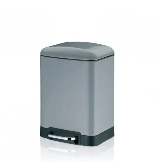 KELA Kosz na śmieci otwierany pedałem DAVINO szary 6,0 l / FreeForm