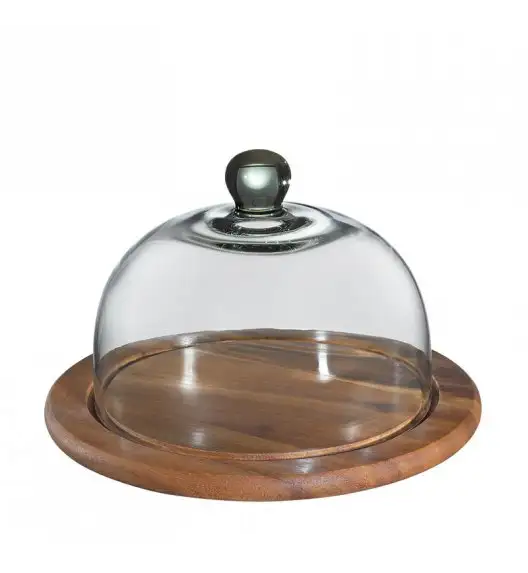 ZASSENHAUS Okrągła deska do sera ze szklana pokrywą ⌀ 25,5 cm