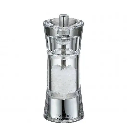 ZASSENHAUS Młynek do soli AACHEN ⌀ 5,8 x 14 cm, akryl / FreeForm
