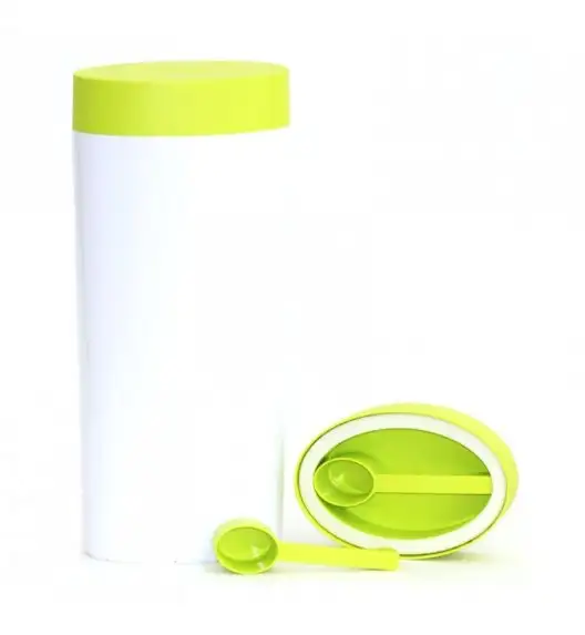 O'LaLa Pojemnik z miarką do przechowywania żywności / 2,0 L / biało-zielony