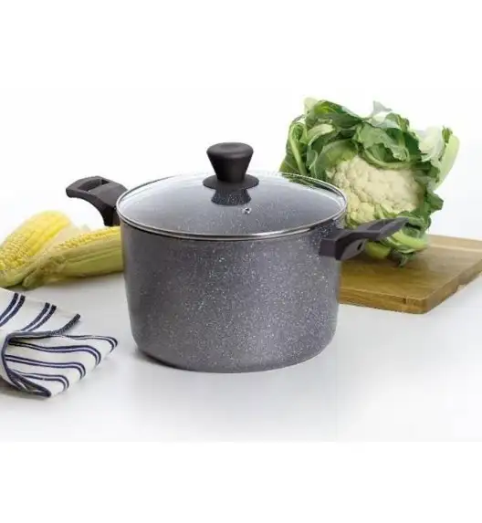 AMBITION SILVERSTONE Garnek aluminiowy 3,6 l z powłoką Qualum Basic Stone Edition 20 cm
