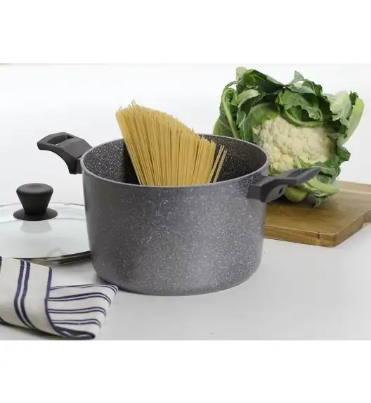 AMBITION SILVERSTONE Garnek aluminiowy 3,6 l z powłoką Qualum Basic Stone Edition 20 cm