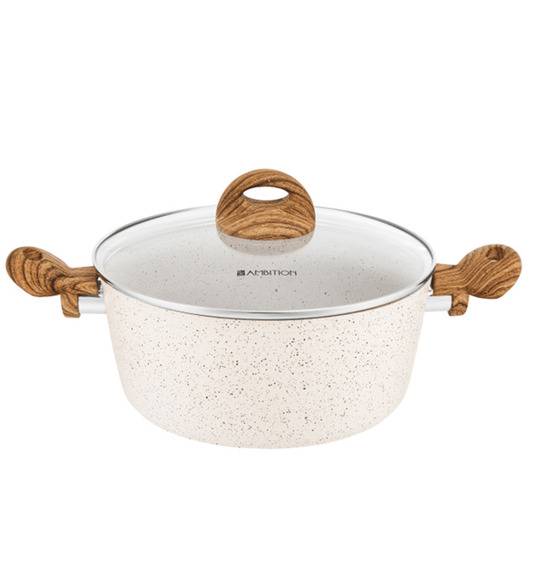 AMBITION NATURE Garnek aluminiowy 4 l z powłoką nieprzywierającą 24 cm / indukcja