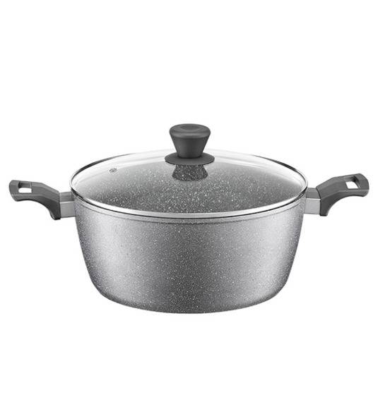 AMBITION SILVERSTONE Garnek aluminiowy 4,1 l z powłoką Qualum Basic Stone Edition 24 cm