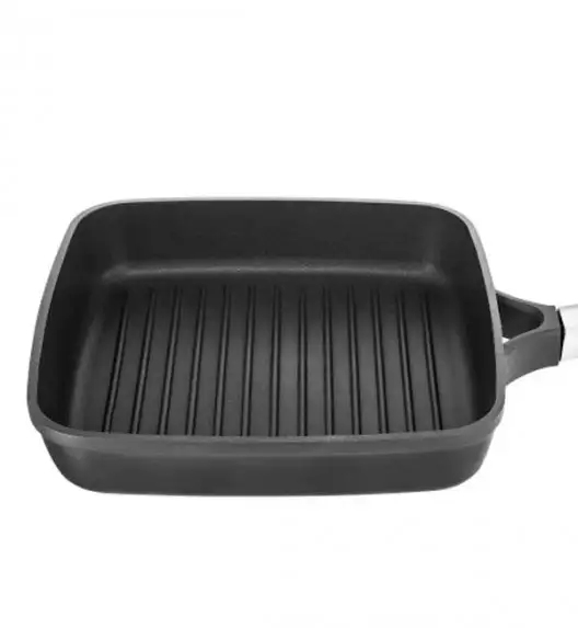 AMBITION TAURUS Patelnia grillowa 26 x 26 cm z powłoką Teflon ® Platinum Plus INDUKCJA