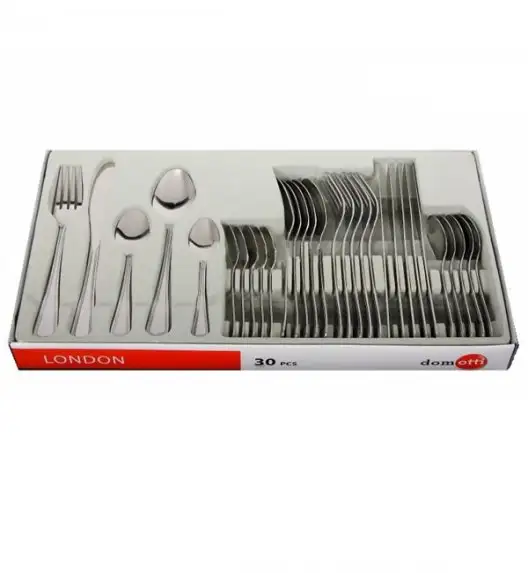 DOMOTTI LONDON Sztućce Komplet 30 el z łyżeczkami do kawy / pudełko
