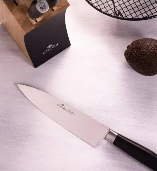 GERLACH DECO BLACK Komplet 5 noży w bloku / 6 el / stal nierdzewna