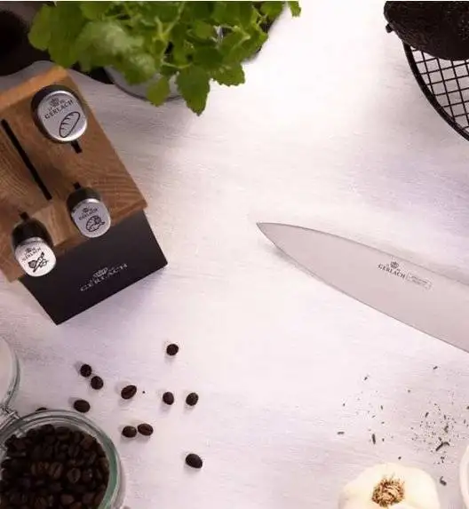 GERLACH DECO BLACK Komplet 5 noży w bloku / 6 el / stal nierdzewna