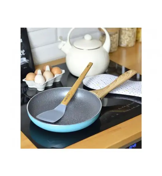 AMBITION NORDIC Łopatka silikonowa 32,7 cm z bambusową rączką / skandynawski styl