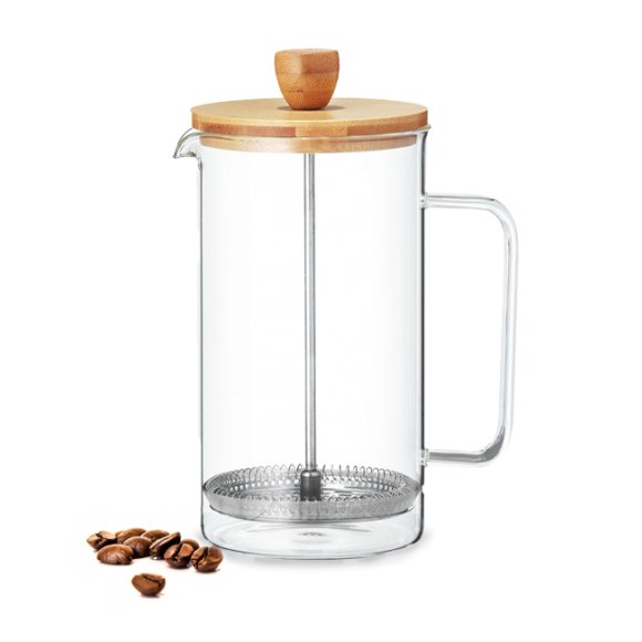 AMBITION NORDIC Zaparzacz 1 l z bambusową pokrywką / skandynawski styl