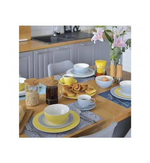 AMBITION NORDIC Zaparzacz 1 l z bambusową pokrywką / skandynawski styl