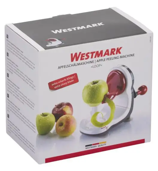 WESTMARK LOOP Maszynka do obierania jabłek / stal nierdzewna / 24,5 x 11 x 17,5 cm