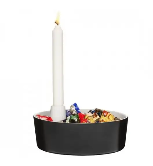 SAGAFORM Misa do serwowania ze świcznikiem ⌀ 20 cm CHRISTMAS czarna / FreeForm