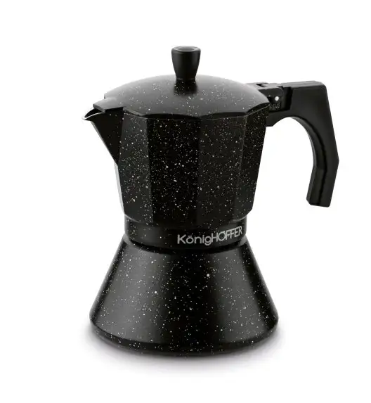 KÖNIGHOFFER BLACK GRANITE MARBLE Kawiarka do espresso 300 ml / aluminium