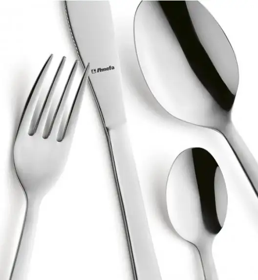 AMEFA PADOVA Sztućce UE 24 el PUDEŁKO składane / 6 os / połysk / wieczysta gwarancja