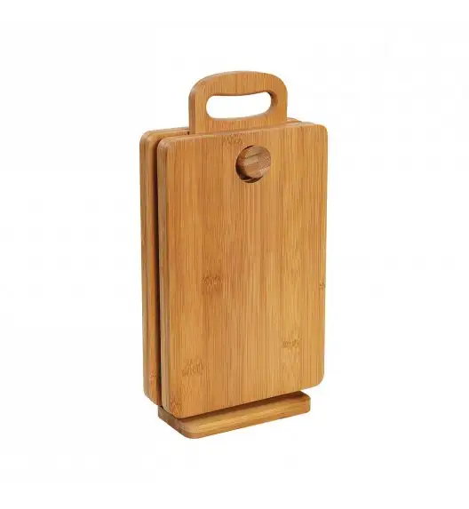 ZASSENHAUS Zestaw 4 bambusowych desek śniadaniowych na stojaku 17 x 7 x 33 cm ECO LINE / FreeForm