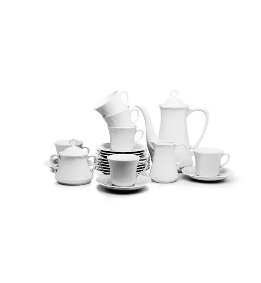 CHODZIEŻ KAMELIA C000 BIAŁA Serwis obiadowo-kawowy 30 el / 6 osób / porcelana