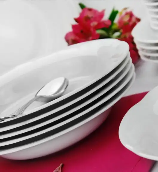 CHODZIEŻ KAMELIA C000 BIAŁA Serwis obiadowo-kawowy 30 el / 6 osób / porcelana