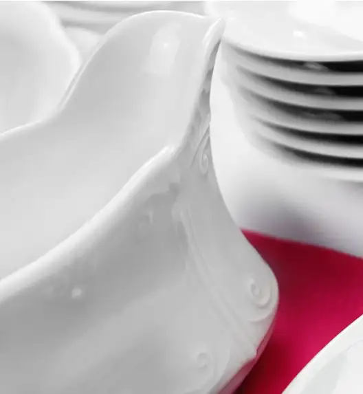 CHODZIEŻ KAMELIA C000 BIAŁA Serwis obiadowy 44 el / 12 osób / porcelana
