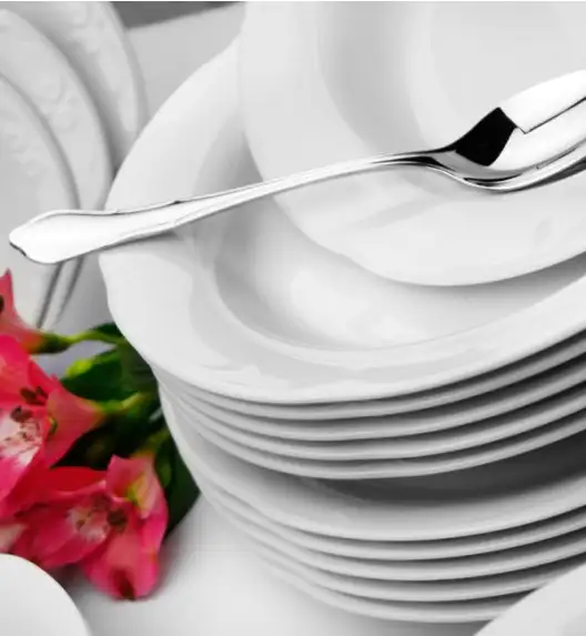 CHODZIEŻ KAMELIA C000 BIAŁA Serwis obiadowy 44 el / 12 osób / porcelana