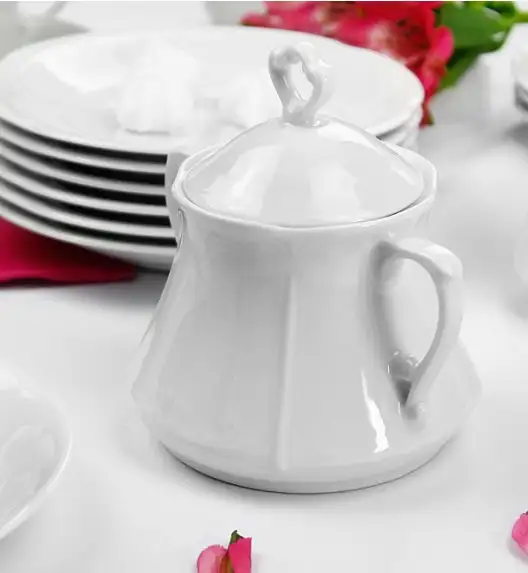 CHODZIEŻ KAMELIA C000 BIAŁA Serwis kawowy 39 el / 12 osób / porcelana