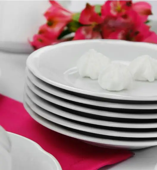 CHODZIEŻ KAMELIA C000 BIAŁA Serwis kawowy 39 el / 12 osób / porcelana