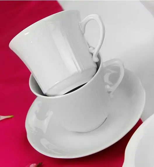 CHODZIEŻ KAMELIA C000 BIAŁA Serwis kawowy 39 el / 12 osób / porcelana