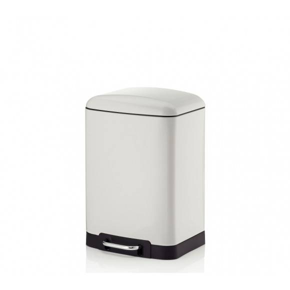 KELA Stalowy kosz na śmieci 12 l DAVINO biały / FreeForm