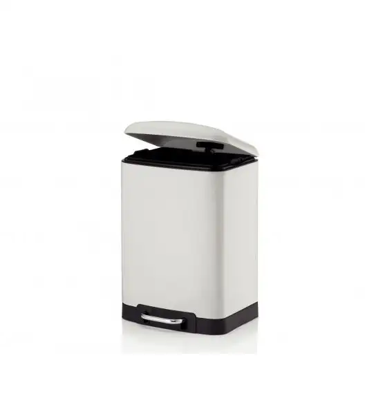KELA Stalowy kosz na śmieci 12 l DAVINO biały / FreeForm