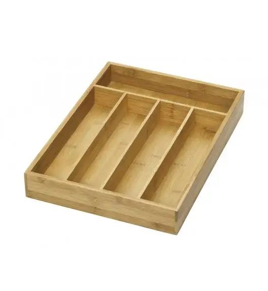 LURCH Drewniany wkład na sztućce i przybory kuchenne / 5 przegródek / drewno bambusowe