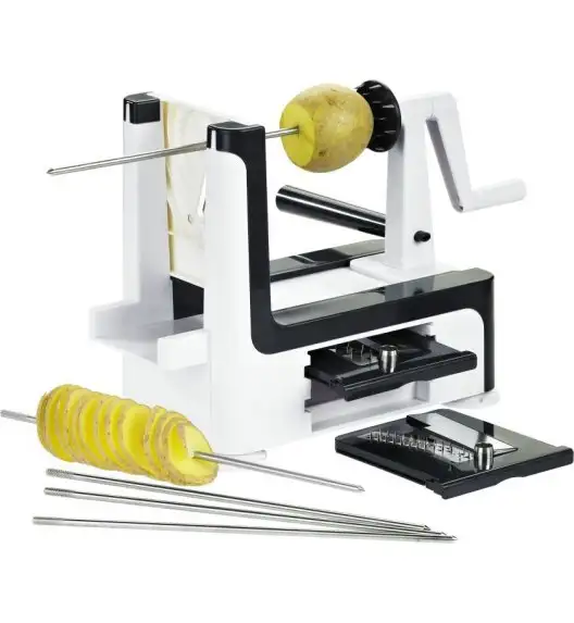 LURCH SUPER Krajalnica spiralna do warzyw 17 cm czarna / wymienne ostrza / stal nierdzewna / FreeForm