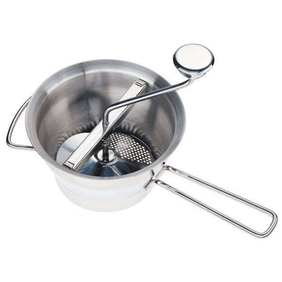 KUCHENPROFI Przecierak do warzyw i owoców 4 sitka ⌀ 21 cm / stal nierdzewna / FreeForm