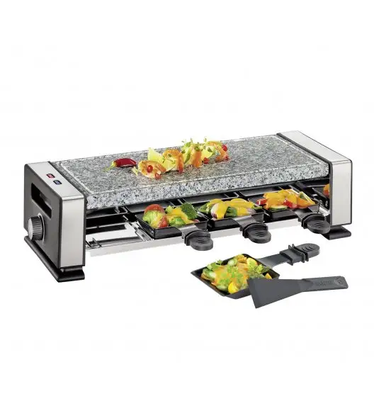 KUCHENPROFI Raclette / grill stołowy dla 8 osób VISTA8 / stal nierdzewna / FreeForm