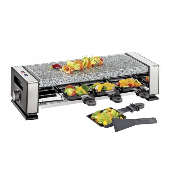 KUCHENPROFI Raclette / grill stołowy dla 8 osób VISTA8 / stal nierdzewna / FreeForm