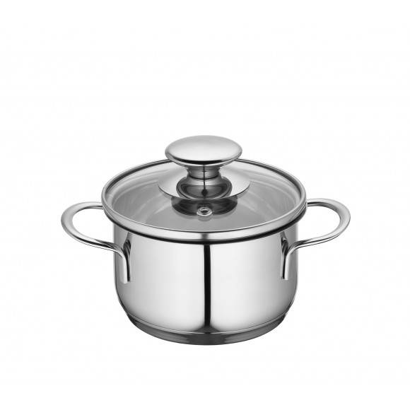 KUCHENPROFI Mini garnek 0,65 l z pokrywką ⌀ 12 cm / stal nierdzewna / FreeForm 