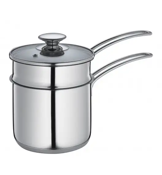 KUCHENPROFI Garnek 1,5 l + 1,0 l do kąpieli wodnej ⌀ 15,5 cm / stal nierdzewna / FreeForm