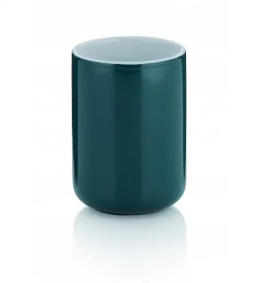 KELA Ceramiczny kubek łazienkowy ⌀ 7,5 cm, ciemnozielony ISABELLA / FreeForm