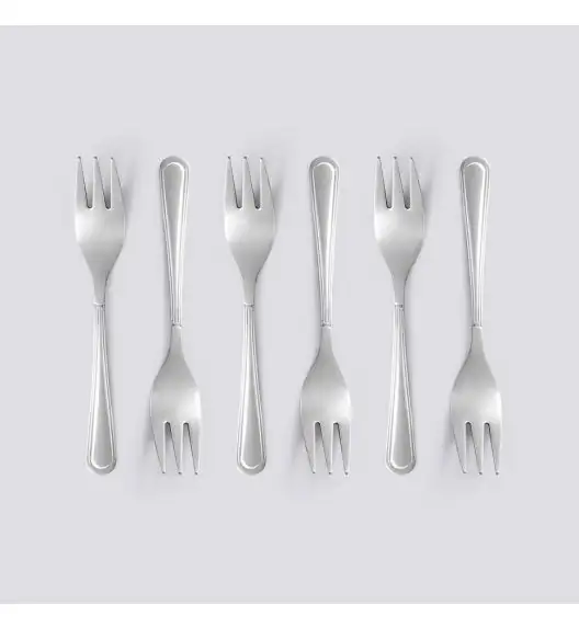AMBITION VERONA Sztućce Komplet 6 widelczyków do ciasta w pudełku / 6 os / połysk 89482