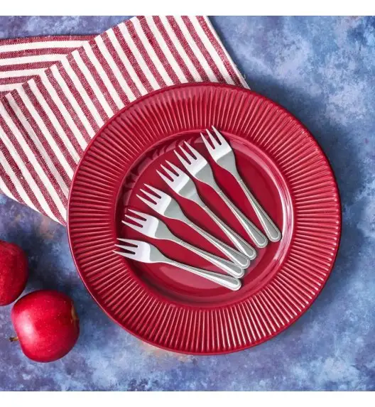 AMBITION VERONA Sztućce Komplet 6 widelczyków do ciasta w pudełku / 6 os / połysk 89482