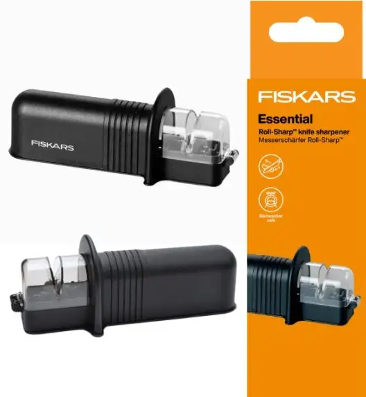 FISKARS ESSENTIAL Ostrzałka do noży kuchennych uniwersalna / Roll-Sharp™ / 1065598