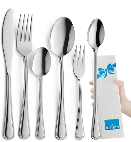 AMEFA BOLOGNA Sztućce UE Komplet 36 el z łyżeczką do latte / pudełko składane / 6 os / połysk