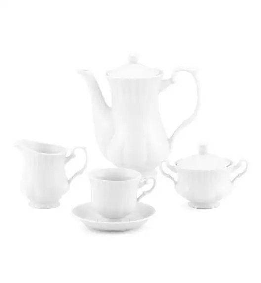 CHODZIEŻ IWONA C000 BIAŁA Serwis kawowy 39 el / 12 osób / porcelana