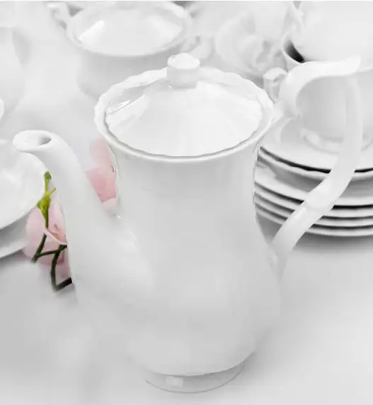 CHODZIEŻ IWONA C000 BIAŁA Serwis kawowy 39 el / 12 osób / porcelana