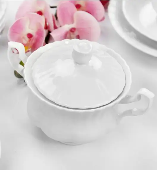 CHODZIEŻ IWONA C000 BIAŁA Serwis kawowy 39 el / 12 osób / porcelana
