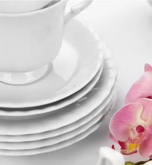 CHODZIEŻ IWONA C000 BIAŁA Serwis kawowy 39 el / 12 osób / porcelana